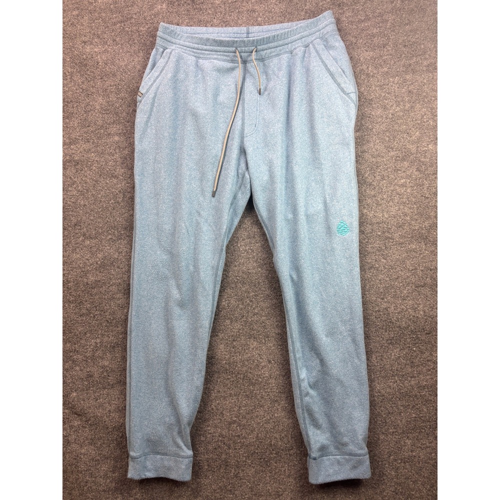 Stio Turpin Fleece Joggers Mens XL Blue Heathered Drawstring Active Sweatpants